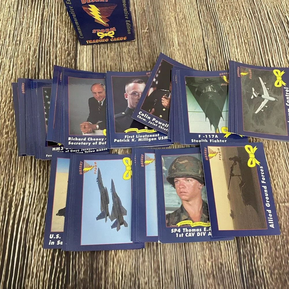 Vtg '91 Operation Yellow Ribbon Desert Storm Commemorative Edition Trading Cards